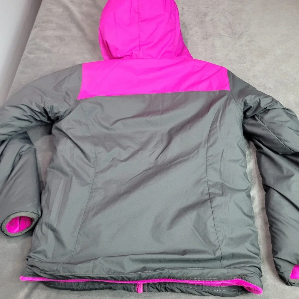 The North Face Girls Reversible‎ Mossbud Swirl Jacket Pink Grey M 10/12 CSC9